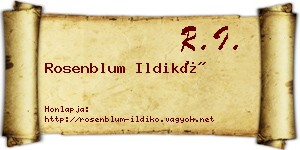Rosenblum Ildikó névjegykártya