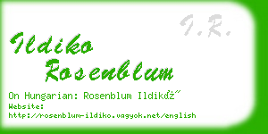 ildiko rosenblum business card